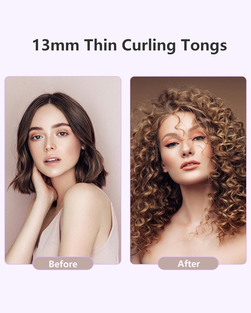 MELYDO 1/2 Inch Small Curling Iron Wand for Short & Long Hair, Half Inch Curling Wand Ceramic Small Barrel Curling Iron Tiny Curling Wand with Adjustable Temperature, Include Heat Resistant Glove - Image 2